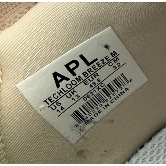 APL Men's Parchment/Leopard TechLoom Breeze Light Running Sneakers - Size US 14 - Picture 9 of 9